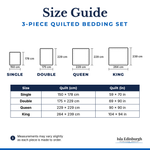 3-Piece Quilted Bedding Set – Size Guide | Isla Edinburgh