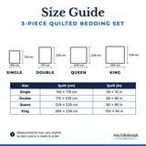3-Piece Quilted Bedding Set – Size Guide | Isla Edinburgh