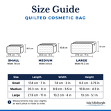 Quilted Cosmetic Bag – Size Guide | Isla Edinburgh