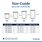 Quilted Curtains – Size Guide | Isla Edinburgh