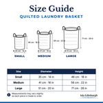 Quilted Laundry Basket – Size Guide | Isla Edinburgh