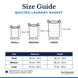 Quilted Laundry Basket – Size Guide | Isla Edinburgh