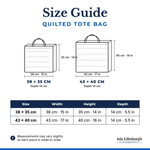 Quilted Tote Bag – Size Guide | Isla Edinburgh