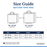 Quilted Tote Bag – Size Guide | Isla Edinburgh