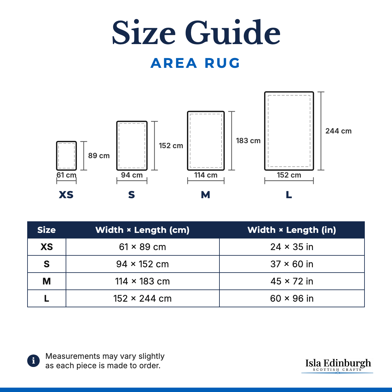 Area Rug – Size Guide | Isla Edinburgh