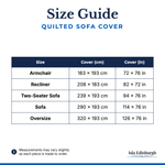 Quilted Sofa Cover – Size Guide | Isla Edinburgh