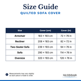 Quilted Sofa Cover – Size Guide | Isla Edinburgh