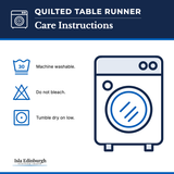 Quilted Table Runner – Care Instructions | Isla Edinburgh