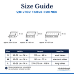 Quilted Table Runner – Size Guide | Isla Edinburgh