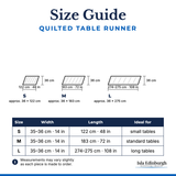 Quilted Table Runner – Size Guide | Isla Edinburgh