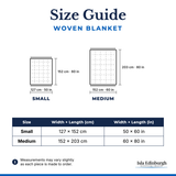 Woven Blanket – Size Guide | Isla Edinburgh