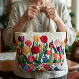 Handcrafted Quilted Bag – Tulip Garden